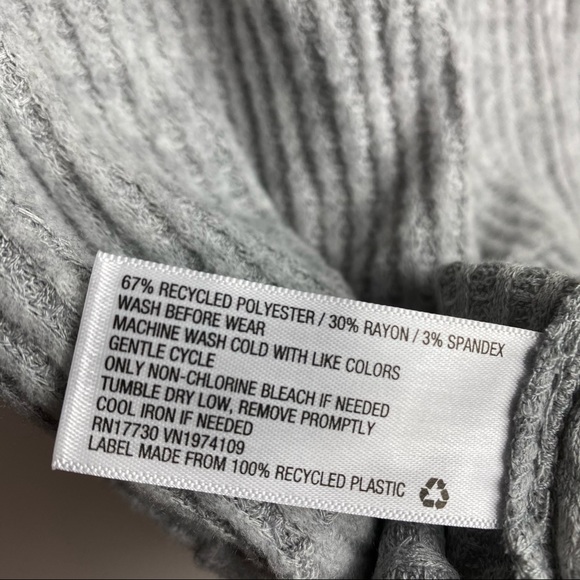 Art Class casual soft gray dress, waffle texture - Picture 2 of 10